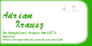 adrian krausz business card